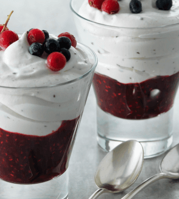 Stracciatella-Beeren-Crème
