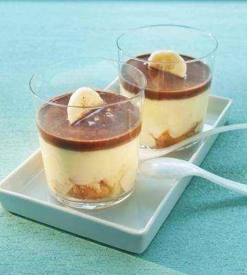 Verrines chocolat-banane