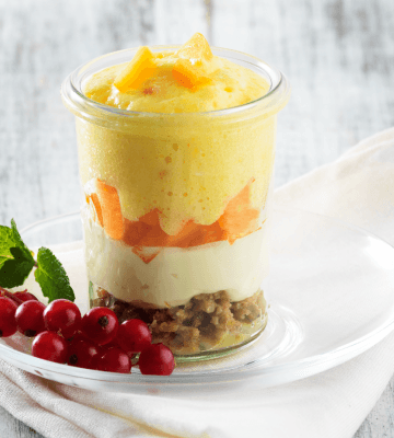 Aprikosen-Cheescake Becher