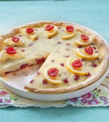 Tarte citron-framboise