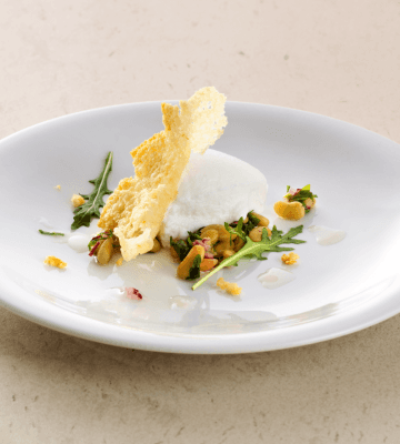 Mousse de parmesan et flageolets cuits 