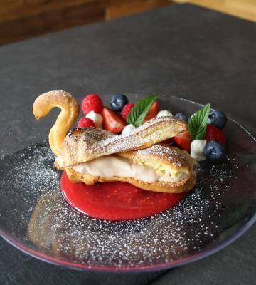 Schokoladen Himbeer Schwan