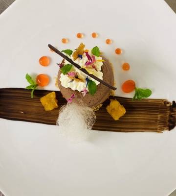 Sweet sunset with white sugar cloud