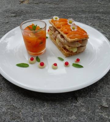 Mille-feuille chocolat-abricot