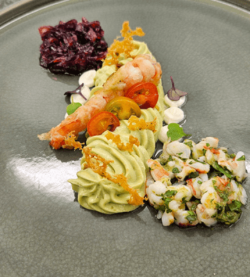 Dawa Apéro Avocado Mousse mit Crevetten