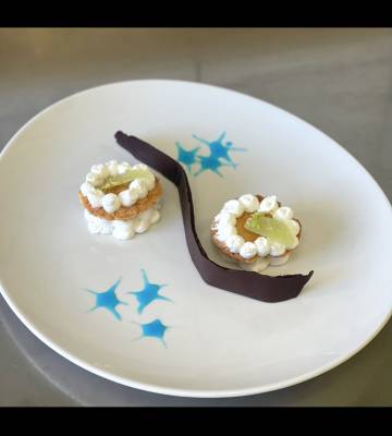 Mousse citron et ses tuiles au amandes