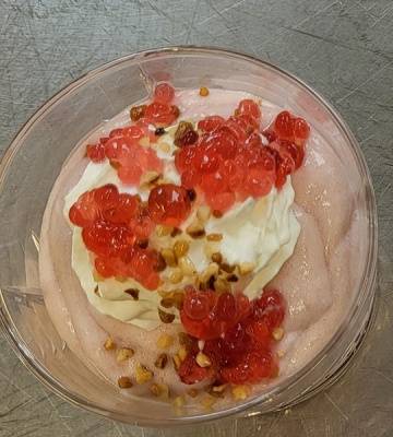 Himbeer-Tonkabohnenmousse