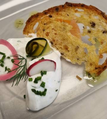 Mousse salée au fromage de chèvre